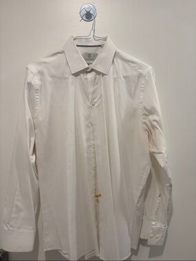 Christian Lacroix White Pleated Front Dress Shirt